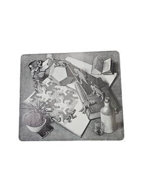 M.C. Escher "Reptiles" Black & White Unframed Art Print 22x18"